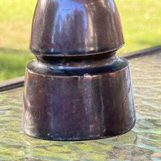Unmarked Vintage Brown Ceramic Pony Insulator - Rustic Decor - Mystery Find!