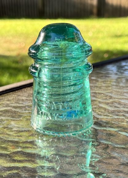 Vintage Hemingray No. 9 Aqua Glass Insulator – Rare Mold Shadow - Image 7