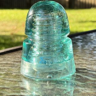 Vintage Brookfield Beehive Aqua Green Glass Insulator - 4" tall - Rare Collectible