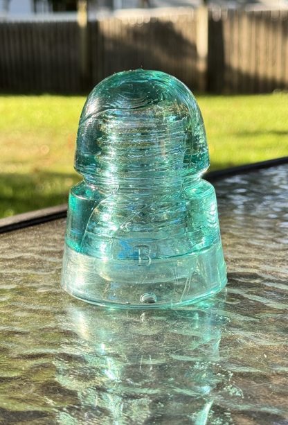 Vintage Brookfield Beehive Aqua Green Glass Insulator - 4" tall - Rare Collectible