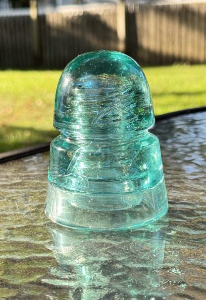 Vintage Brookfield Beehive Aqua Green Glass Insulator - 4" tall - Rare Collectible - Image 7