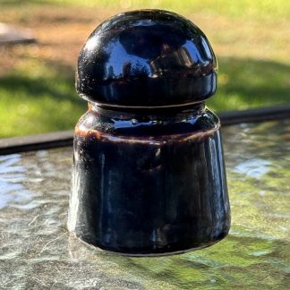 Unmarked Vintage Brown Ceramic Pony Insulator - Rustic Decor - Mystery Find!