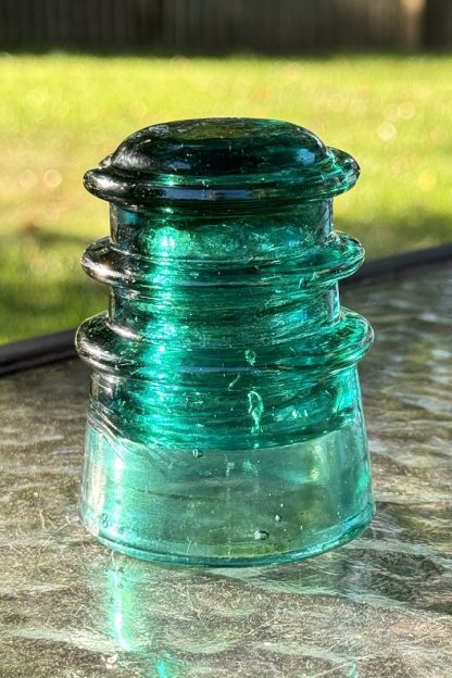 Vintage Brookfield Aqua Green Insulator - Double Ring Design - Image 8