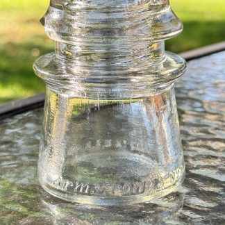 Vintage Armstrong’s No2 Insulator - Clear Glass - Made in USA 1954 - Rare Collector’s Item