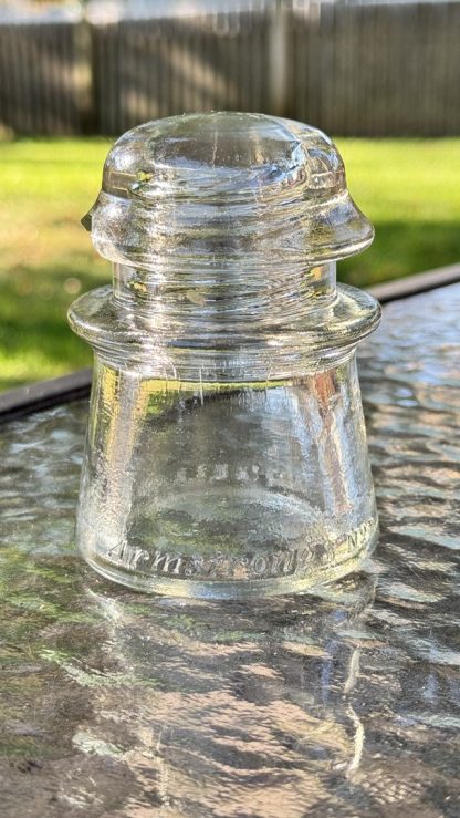 Vintage Armstrong’s No2 Insulator - Clear Glass - Made in USA 1954 - Rare Collector’s Item