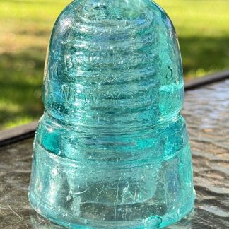 Vintage Brookfield Beehive Insulator - W. Brookfield New York - Patented 1883-1884 - Aqua Glass