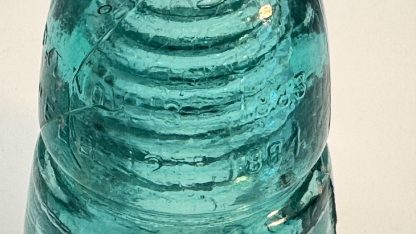 Vintage Brookfield Beehive Insulator - W. Brookfield New York - Patented 1883-1884 - Aqua Glass - Image 8