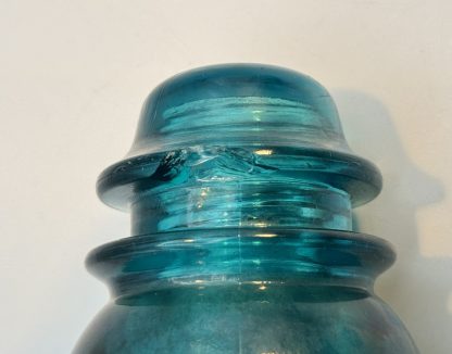 Vintage Hemingray No. 42 Glass Insulator - Aqua Blue Green, 4" Tall - CD154 - Image 4