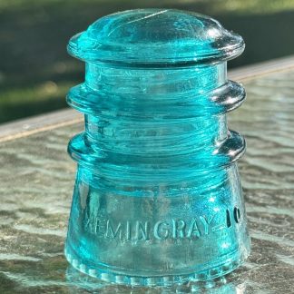 Vintage Hemingray-10 Insulator - Aqua Blue - Made in USA - Collector’s Piece