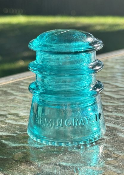 Vintage Hemingray-10 Insulator - Aqua Blue - Made in USA - Collector’s Piece