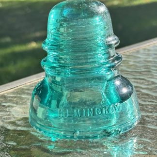 Rare Vintage Hemingray No. 40 Glass Insulator - Aqua Blue Green, 4" Tall, Perfect Collectible Condition