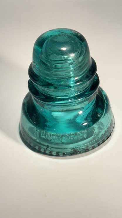 Rare Vintage Hemingray No. 40 Glass Insulator - Aqua Blue Green, 4" Tall, Perfect Collectible Condition - Image 6