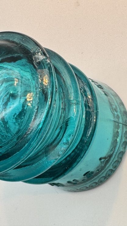 Vintage Hemingray-10 Insulator - Aqua Blue - Made in USA - Collector’s Piece - Image 3
