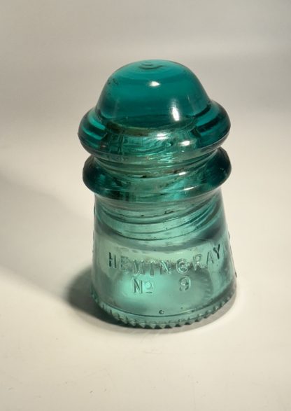 Vintage Hemingray No. 9 Aqua Glass Insulator – Patented May 2 -1893 - Image 4