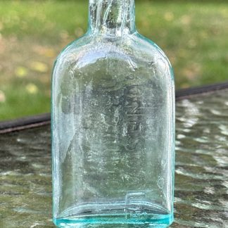 Vintage Jadwin’s Subduing Liniment Bottle - Aqua Blue - Honesdale PA