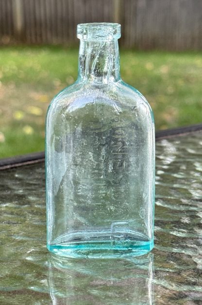 Vintage Jadwin’s Subduing Liniment Bottle - Aqua Blue - Honesdale PA