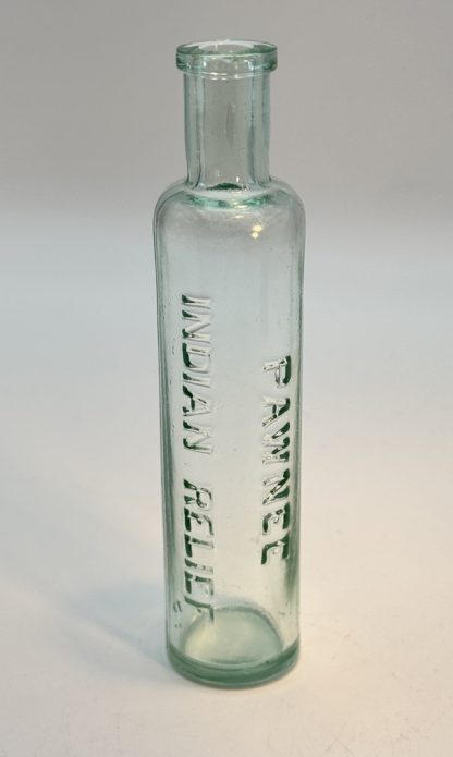 Vintage Pawnee Indian Relief Medicine Bottle - Aqua Glass - Late 1800s/Early 1900s - Excellent Condition - Image 3