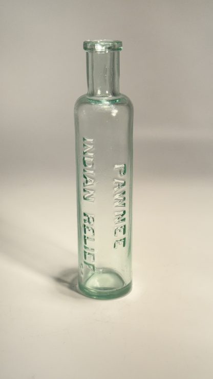 Vintage Pawnee Indian Relief Medicine Bottle - Aqua Glass - Late 1800s/Early 1900s - Excellent Condition - Image 5
