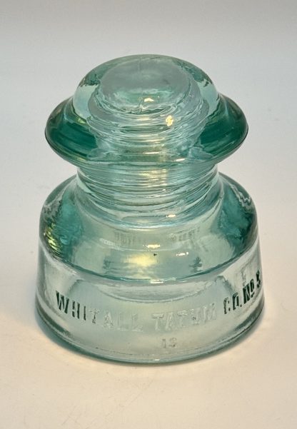 Vintage Whitall Tatum Co. No. 5 Insulator - Light Aqua Blue - Made in U.S.A. - Near Mint Condition - Image 3
