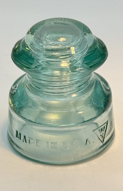 Vintage Whitall Tatum Co. No. 5 Insulator - Light Aqua Blue - Made in U.S.A. - Near Mint Condition - Image 4