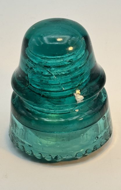 Antique Brookfield CD 134 Telegraph Insulator - Aqua Green - NY - Image 5