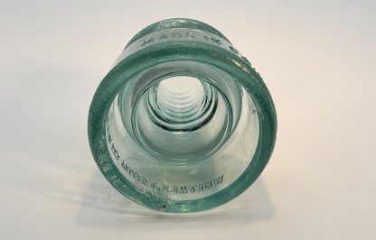 Vintage Whitall Tatum Co. No. 5 Insulator - Light Aqua Blue - Made in U.S.A. - Image 6