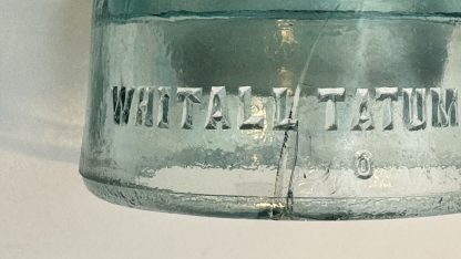 Vintage Whitall Tatum Co. No. 5 Insulator - Light Aqua Blue - Made in U.S.A. - Image 7