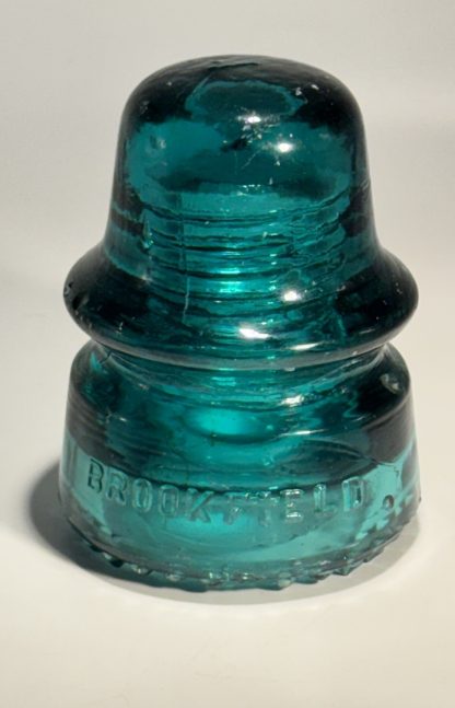 Vintage Brookfield New York Insulator - Deep Aqua - Rare Collectible - Good Condition - Image 3