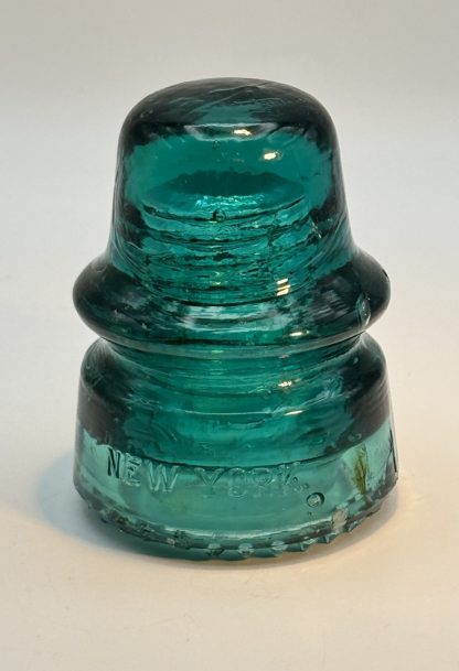 Vintage Brookfield New York Insulator - Deep Aqua - Rare Collectible - Good Condition - Image 5