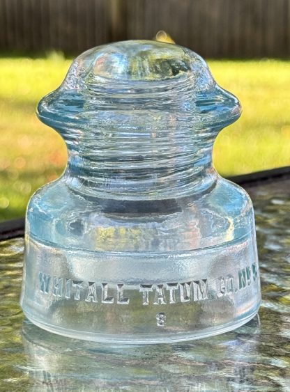 Vintage Whitall Tatum Co. No. 5 Insulator - Light Aqua Blue - Made in U.S.A. - Near Mint Condition
