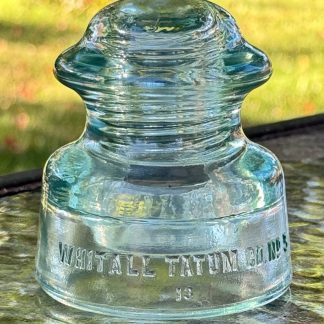 Vintage Whitall Tatum Co. No. 5 Insulator - Light Aqua Blue - Made in U.S.A. - Near Mint Condition