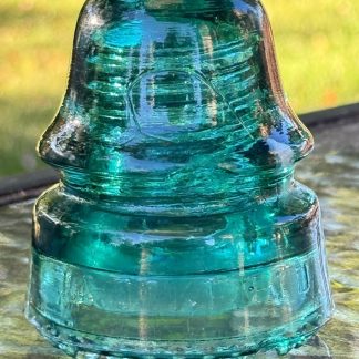 Antique Brookfield CD 134 Telegraph Insulator - Aqua Green - NY