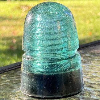 Vintage Brookfield Beehive Aqua Green Glass Insulator - 4" tall - Rare Collectible - 1883 Patent - Aqua Snow Glass