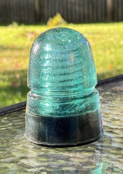 Vintage Brookfield Beehive Aqua Green Glass Insulator - 4" tall - Rare Collectible - 1883 Patent - Aqua Snow Glass