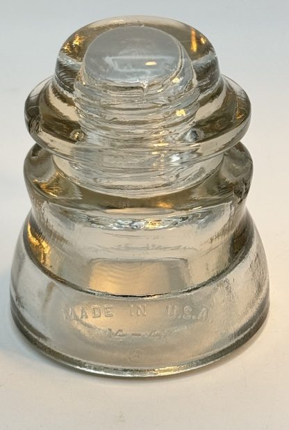 Rare Vintage Whitall Tatum Co. Glass Insulator No. 1 - Clear Glass, 4" Tall - Image 6