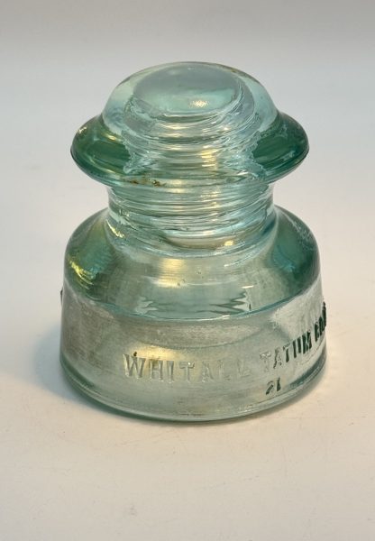 Vintage Whitall Tatum Co. No. 5 Insulator - Light Aqua Blue - Made in U.S.A. - Image 5