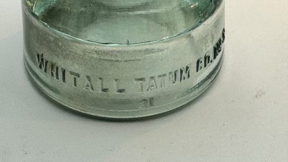Vintage Whitall Tatum Co. No. 5 Insulator - Light Aqua Blue - Made in U.S.A. - Image 6