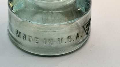 Vintage Whitall Tatum Co. No. 5 Insulator - Light Aqua Blue - Made in U.S.A. - Image 7