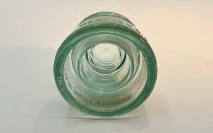 Vintage Whitall Tatum Co. No. 5 Insulator - Light Aqua Blue - Made in U.S.A. - Image 8
