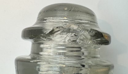 Rare Vintage Whitall Tatum Co. Glass Insulator No. 1 - Clear Glass, 4" Tall - CHIP - Image 4