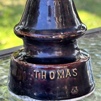 Vintage Thomas Brown Porcelain Insulator - Good Condition