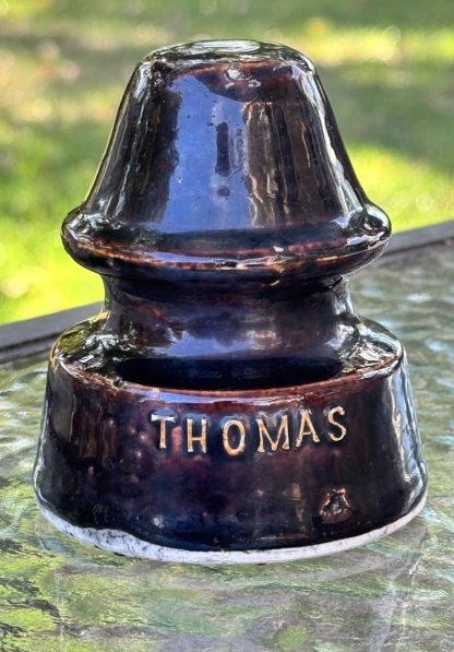 Vintage Thomas Brown Porcelain Insulator - Good Condition