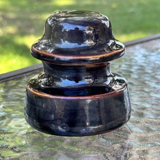 Vintage Thomas Chocolate Brown Porcelain Insulator - Excellent Condition
