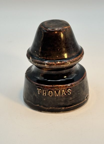 Vintage Thomas Brown Porcelain Insulator - Good Condition - Image 5