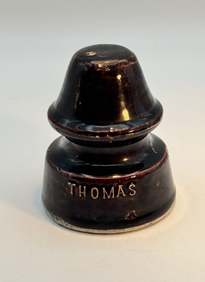 Vintage Thomas Brown Porcelain Insulator - Good Condition - Image 5