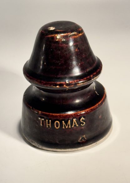 Vintage Thomas Brown Porcelain Insulator - Good Condition - Image 2