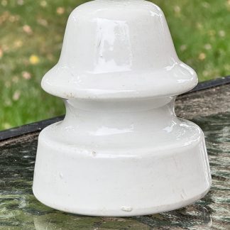 Vintage White Porcelain Side-Tie Insulator - Maybe - Westinghouse #104 Style