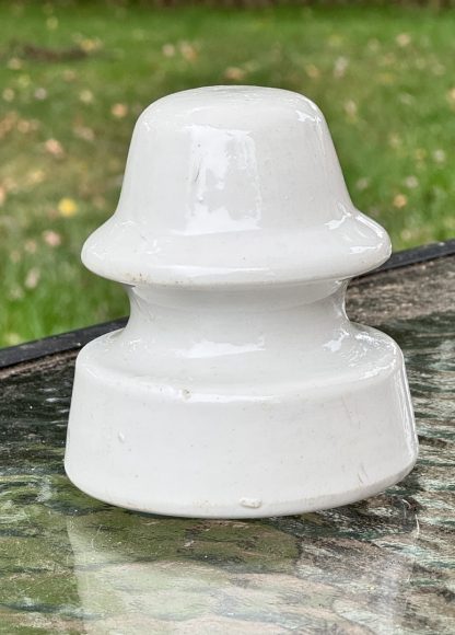 Vintage White Porcelain Side-Tie Insulator - Maybe - Westinghouse #104 Style