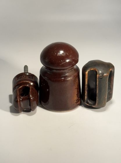 Vintage Ceramic Insulators Lot - 3 Unique Pieces - Pierce 6109 - Image 7