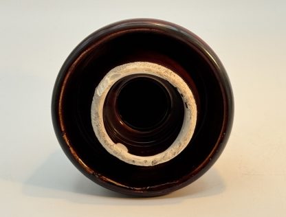 Vintage Chcolate Brown Porcelain Saddle Insulator - Lapp style - circa 1928 - Image 2